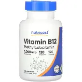 Nutricost Vitamin B12, 1 000 mcg, 120 kapslar