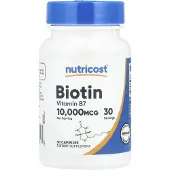 Nutricost , Biotin, 10,000 mcg, 30 kapslar