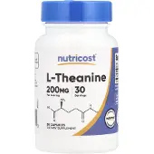 Nutricost , l-teanin, 200 mg, 30 kapslar
