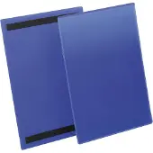 Durable Hyldeforkant lagerlomme med magnet A4 högformat blå - (50 stk.)