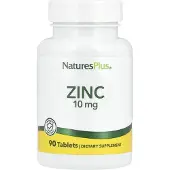 NaturesPlus , Zink, 10 mg, 90 Tabletter