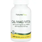 NaturesPlus NaturesPlus, Calcium/Magnesium/Vitamin D3 containing Vitamin K2, 180 tablets