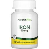 Natures Plus Järn, 90 tabletter (20 mg per tablett)