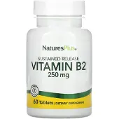 Natures Plus Vitamin B-2, 250 mg, 60 tabletter
