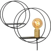 Lucide Vägglampa Circle, Svart, Vardagsrum / matsal, Metall, Vägglampa, vägglampa inomhus