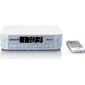 Lenco FM-köksradio med Bluetooth LED-belysning och timer Vit