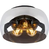 Lucide Taklampa Olivia, dimbar, Aluminium / grå / zink, Vardagsrum / matsal, Glas, Taklampa