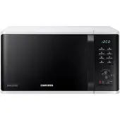 Samsung Enkel mikrovågsugn 23L - SAMSUNG - MS23K3555EW - Vit - Elektronisk kontroll + knapp - Håll varm-funktion