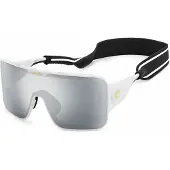 Carrera Shield Unisex Vit Silver Mirror Flaglab 15