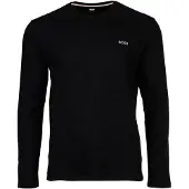 BOSS för män. 50535870 Våfflad T-shirt svart (L), Hemkläder, Bomull, Lång ärm
