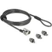 Navilock - Lås för säkerhetskabel - svart, silver - 2 m