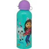 Gabby's Dollhouse Vattenflaska - 500 ml - Aluminium - Turkos/Lil - - One Size - Vattenflaska