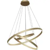 Maytoni Pendellampa Rim, Mässing / guld, Vardagsrum / matsal, Aluminium / grå / zink, Modern