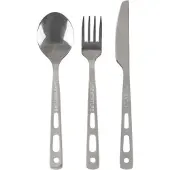 Lifeventure Stainless Steel Basic Bestickset, unisex, silver.