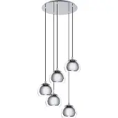 Eglo Hänglampa Rocamar 1, dimbar, Förkromad / silver, Vardagsrum / matsal, Glas, Modern, Pendellampa