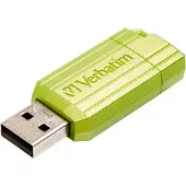 Verbatim USB DRIVE 2.0 PINSTRIPE USB-minne 64 GB Eucalyptus, Grön 49964 USB 2.0