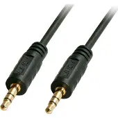 Lindy 35644 Teleplugg Audio Anslutningskabel [1x Teleplugg 3.5 mm - 1x Teleplugg 3.5 mm] 5.00 m Svart