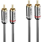 Lindy 35348 RCA Audio Anslutningskabel [2x RCA-hane - 2x RCA-hane] 5 m Antracit