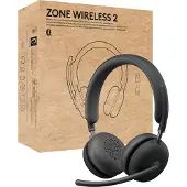 Logitech LOGI HEADSET Zone Wireless 2 UC GRAPHITE On Ear hörlurar Bluetooth Grafit Brusreducering Headset Telefon