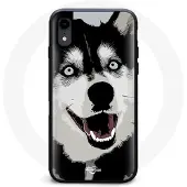 MANIACASE Coque Iphone XS max Husky Noir et Blanc