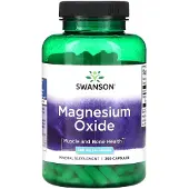 Swanson Health Magnesiumoxid, 250 kapslar (200 mg per kapsel)