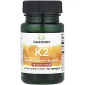 Swanson Health , Naturlig Vitamin K2, 50 mcg, 30 mjuka kapslar