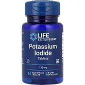 Life Extension , Potassiumjodid, 130 mg, 14 vegetariska tabletter