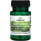 Swanson Health , Genistein från Sophora Japonica, Sojfritt, 125 mg, 60 Veggie Kapslar