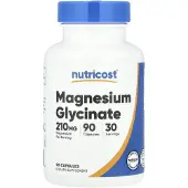 Nutricost Magnesiumglycinat, 90 kapslar (70 mg per kapsel)