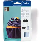 Brother LC-123 Bläckpatron Svart Twin pack