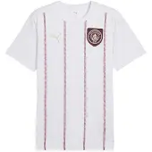 Puma Manchester City Tränings T-Shirt Pre Match - White/Mörk jaspis, storlek Small