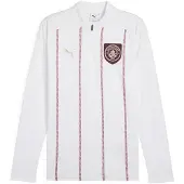 Puma Manchester City Träningströja Pre Match 1/4 Blixtlås - White/Mörk jaspis, storlek Medium