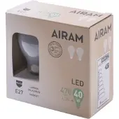 Airam Lampa E27 LED 5W 2700K 470 lumen 2-pack