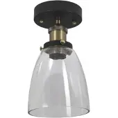 PR Home Kappa Taklampa Svart/mässing Klar 14cm