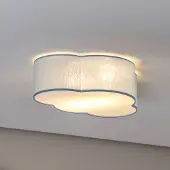 TK Lighting Taklampa Cloud , dimbar, Blå, Barnrum, Textil / tyger / siden, Ungt boande, Taklampa