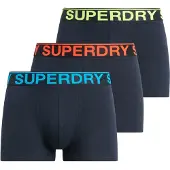 Superdry för män. M3110450B Set 3 Boxers Enfärgade marinblå (S), Hemkläder, Bomull, Marino