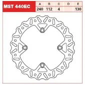 TRW Bromsskiva MST440EC, 1 Stycke