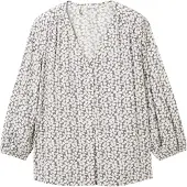 Tom Tailor 1037898 Printed V-neck Blus Med 3/4-ärm