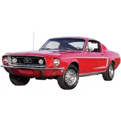 Airfix J6035, Military car model, Monteringssats, Ford Mustang GT 1968, Alla, 6 År, Röd