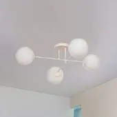 Helam Taklampa Moon , dimbar, Creme / bärnsten, Vardagsrum / matsal, Metall, Taklampa