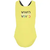 Vivid Baddräkt blå / limone / svart / vit