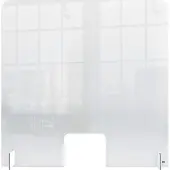 Nobo Genomskinlig Akryl Skyddande Skärm för Kassan med transaktionsfönster 700x850mm, Transparent, Akryl, 700 mm, 850 mm