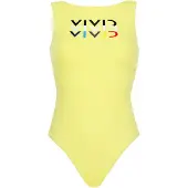 Vivid Baddräkt gul / röd / svart / vit