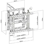 Equip 650352 monitor mount / stand 177.8 cm (70") Black Wall