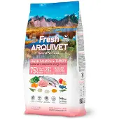 Arquivet Färsk Lax Med Halvtorrt Hundfoder Av Kalkon 10 Kg