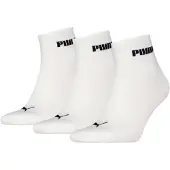Puma Ankelstrumpor - 3-pack - Kvartal - Vit - - 43/46 - Strumpor