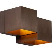 QAZQA Modern vägglampa mörkbrons 2-ljus - Transfer Double