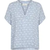 Kaffe Blus 'KAAno' ljusblå / off-white