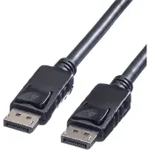 Roline DisplayPort Anslutningskabel DisplayPort-kontakt, DisplayPort-kontakt 7.50 m Svart 11.04.5604 Skärmad DisplayPort-kabel