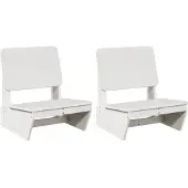 vidaXL Utomhusstolar set om 2 vit 60x64x70,5 cm massiv furu, trädgårdsstol, utemöbel, stol 859313